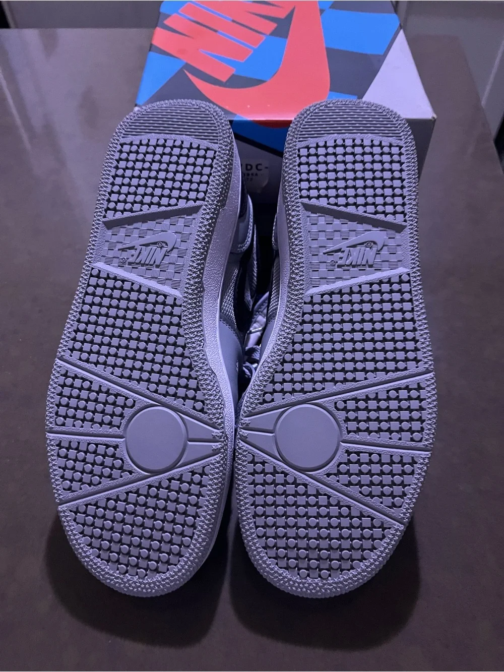 Nike Kids Gray and Black Low-Top Travis Scott 5 kids or 6.5 women. New in box.